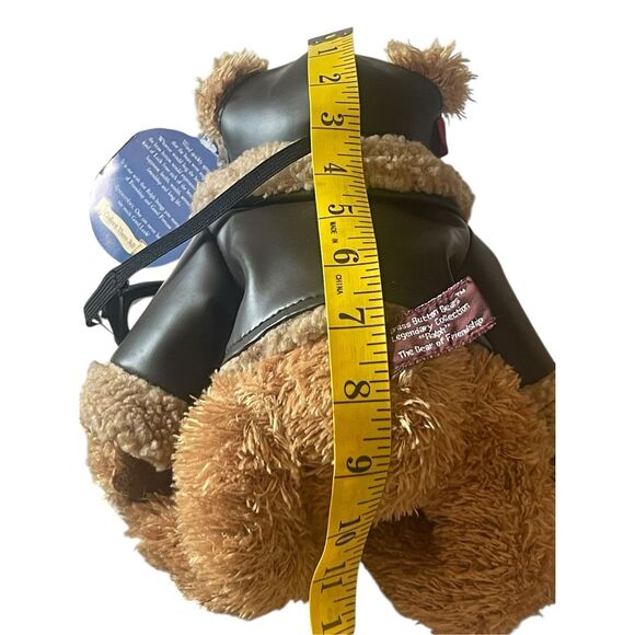 New Brass Button Bear Brown Teddy Friendship Aviator Ralph Stuffed Animal - Picture 8 of 13